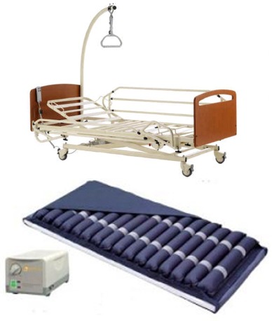 Alquiler de Cama Eléctrica Articulada en Mdina,  Malta - Con Barandillas, Incorporador y Colchón Antiescaras de Aire